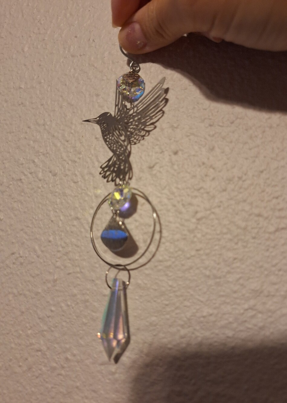 Humming Bird Crystal Suncatcher New